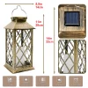 Rirool Solar Lanterns Outdoor Garden Hanging Lanterns, LED Flickering Flameless Candle Mission Lights for Yard,Table,Patio 2Pack - Image 3