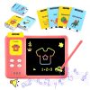 Rirool Toddler Doodle Board for Kids, LCD Writing Tablet with 112 Learning Flash Cards and 224 Words, Drawing Pad, Preschool Educational Toys Gifts for 3-6 Years Old Kids (Pink)