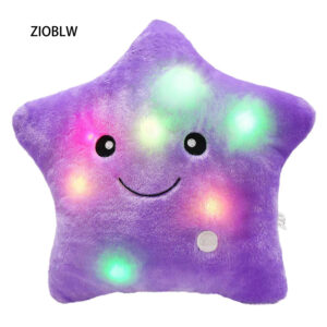 LED Night Light Plush Star Pillow Glowing Pillow